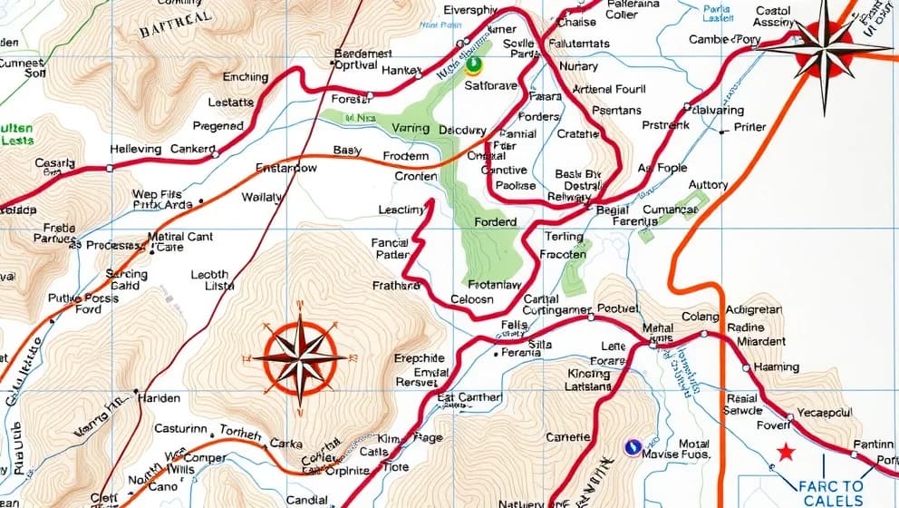 Bjursås karta över området