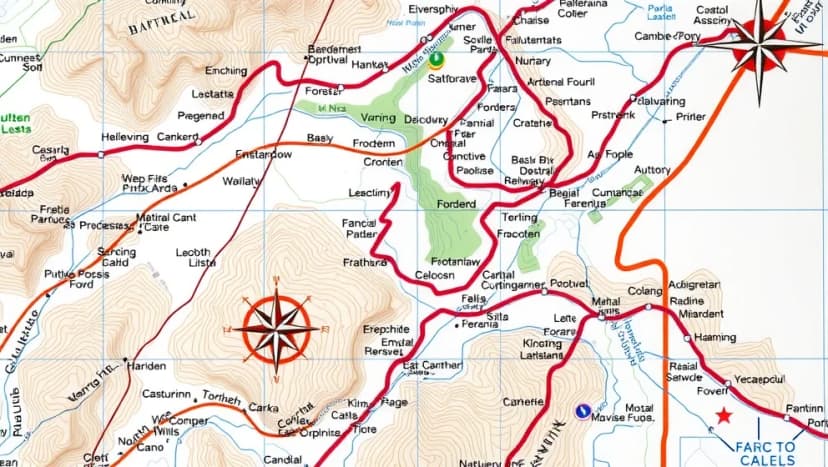 Bjursås karta över området
