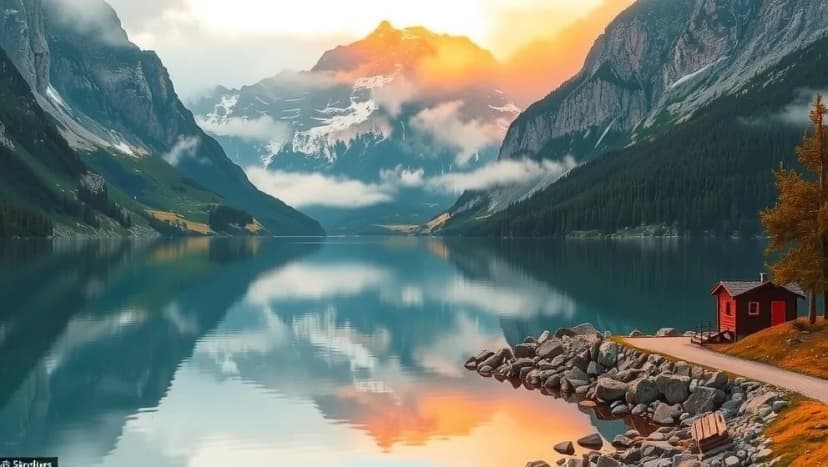 Glafsfjorden en av Norges vackraste fjordar