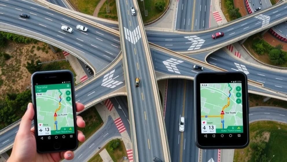 Vägkarta med vägnummer för början och slutpunkt