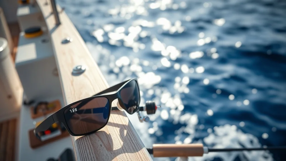 Solglasögon fiske på djupaste vatten